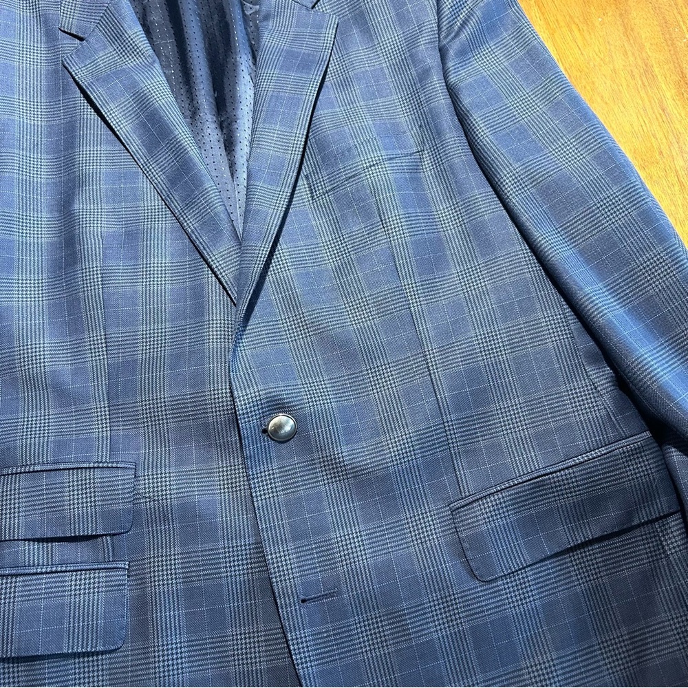 Hugo Boss Recent Wool Silver Buttons Blazer 42R Blue - Picture 10 of 13